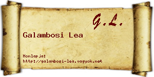 Galambosi Lea névjegykártya